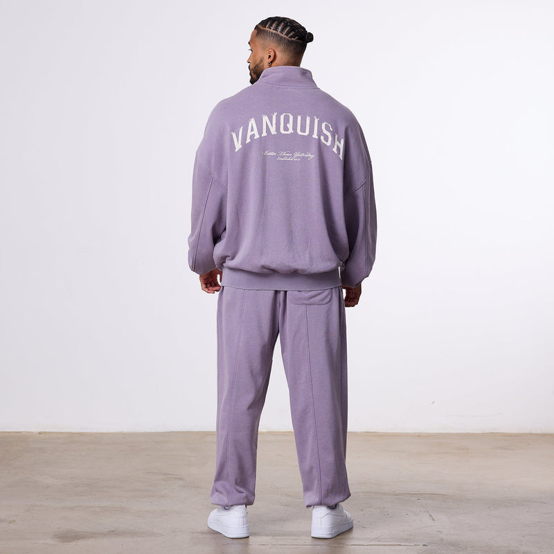 Vanquish Better Than Yesterday Washed Purple Quarter Zip Sweater 4枚目の画像