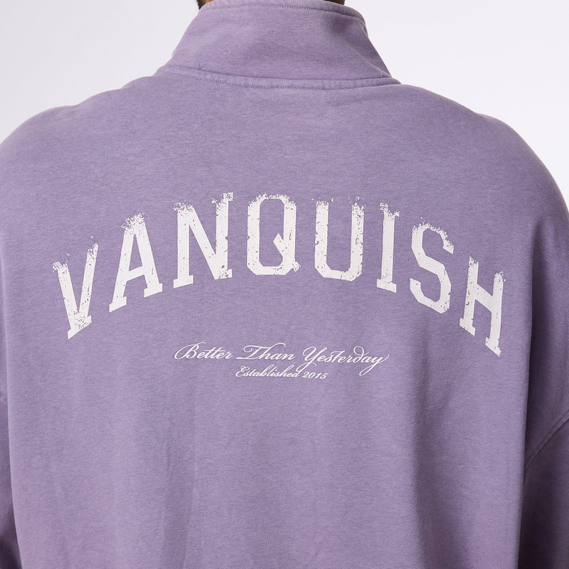 Vanquish Better Than Yesterday Washed Purple Quarter Zip Sweater 5枚目の画像