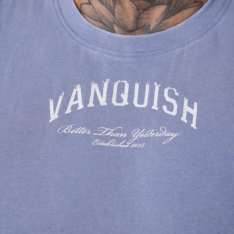 Vanquish Better Than Yesterday Washed Blue Sleeveless T-Shirt 5枚目の画像