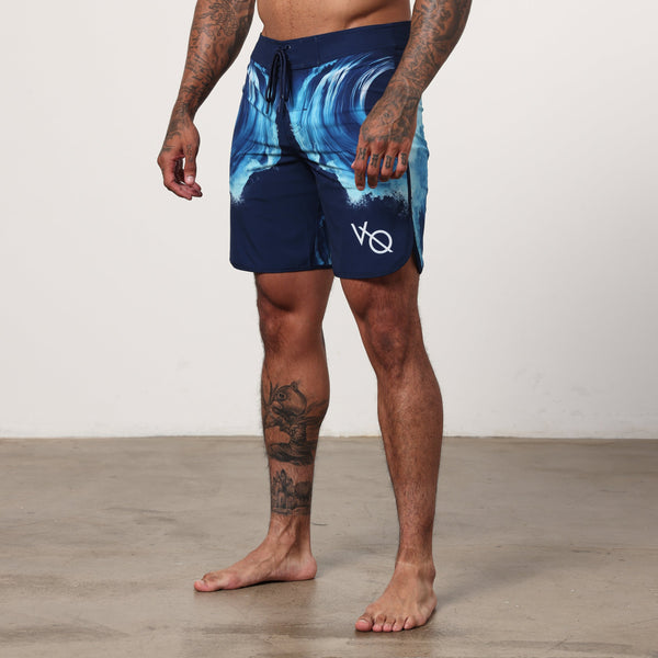 VQ Blue Tidal Men's Physique Board Shorts 1枚目の画像