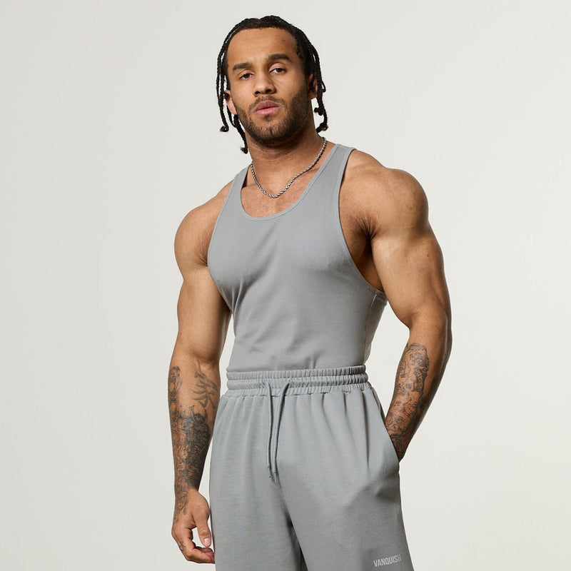 Vanquish Essential V2 Steel Grey Ribbed Tank 1枚目の画像