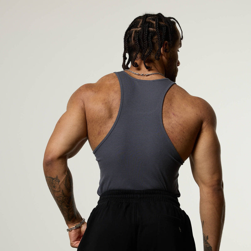 Vanquish Essential V2 Denim Blue Ribbed Tank 3枚目の画像