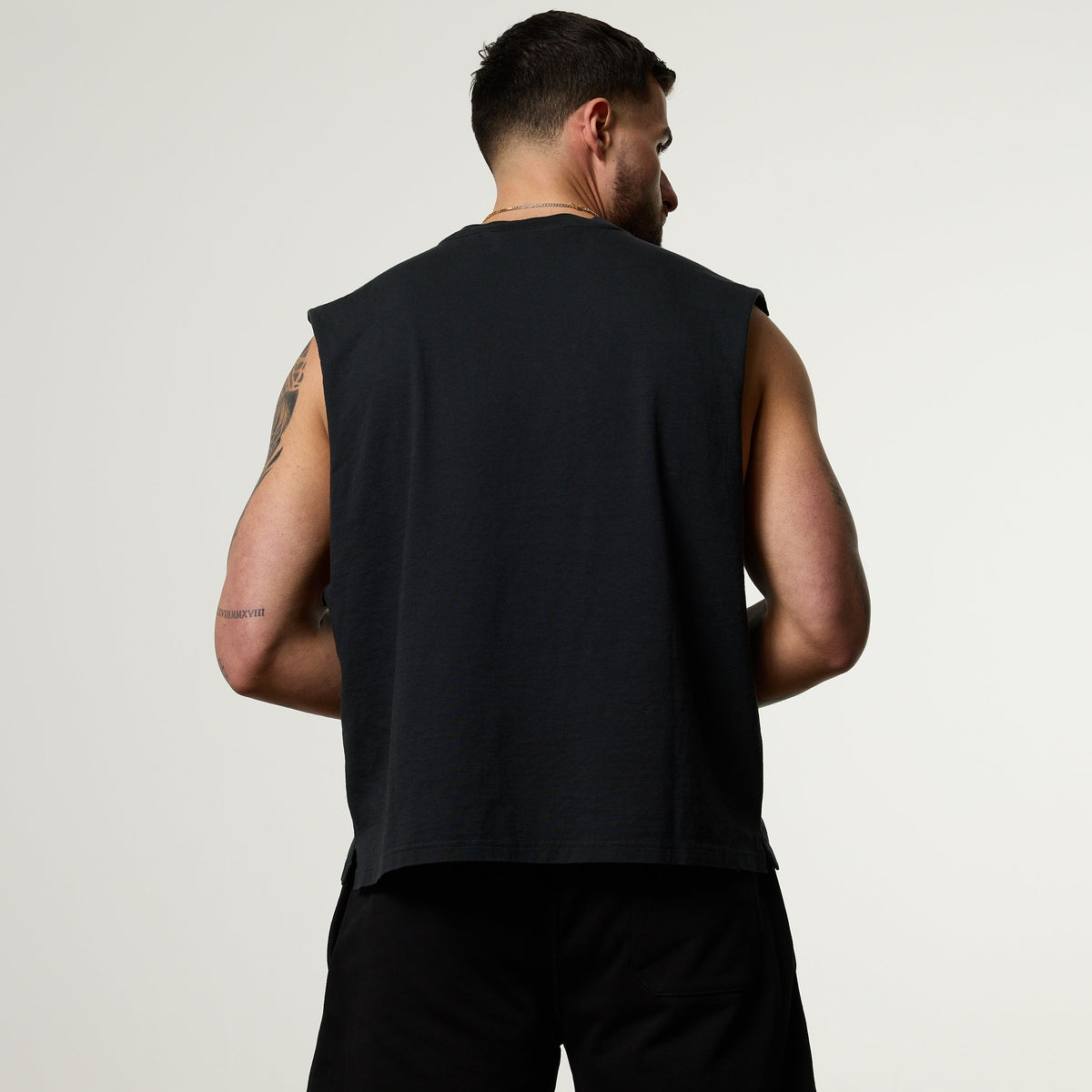 VANQUISH FITNESS Obsidianモデル ブラック イーグル ノースリーブTシャツ