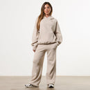 WOMENS EMBROIDERED KNIT OAT STRAIGHT LEG SWEATPANTS 4枚目の画像