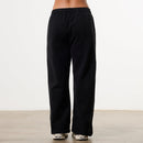 WOMENS WASHED BLACK HEAVY WEIGHT STRAIGHT LEG SWEATPANTS 2枚目の画像