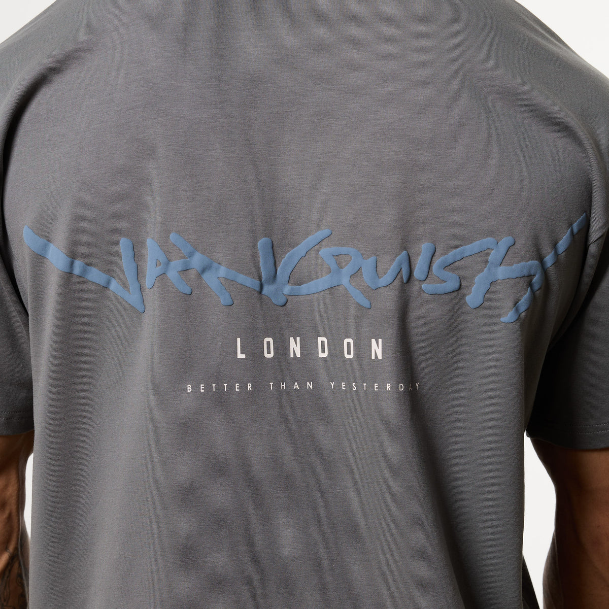 VANQUISH FITNESS Graffitiモデル ストームグレー オーバーサイズ Tシャツ