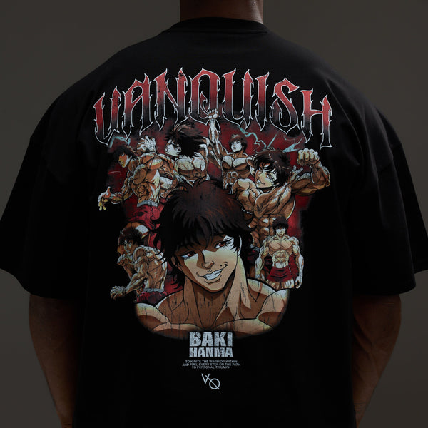 VQ x Baki: Black Baki Boxy Oversized T Shirt 1枚目の画像