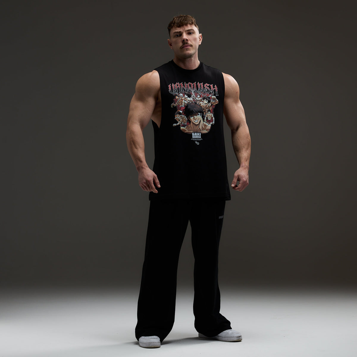 VANQUISH FITNESS 刃牙モデル ブラック バキ ノースリーブ