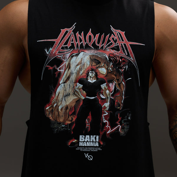 VQ x Baki: Black Yujiro Sleeveless T Shirt 1枚目の画像