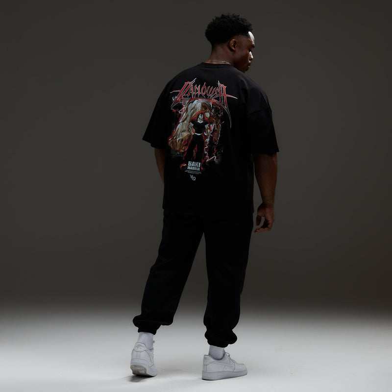 VQ x Baki: Black Yujiro Boxy Oversized T Shirt 5枚目の画像