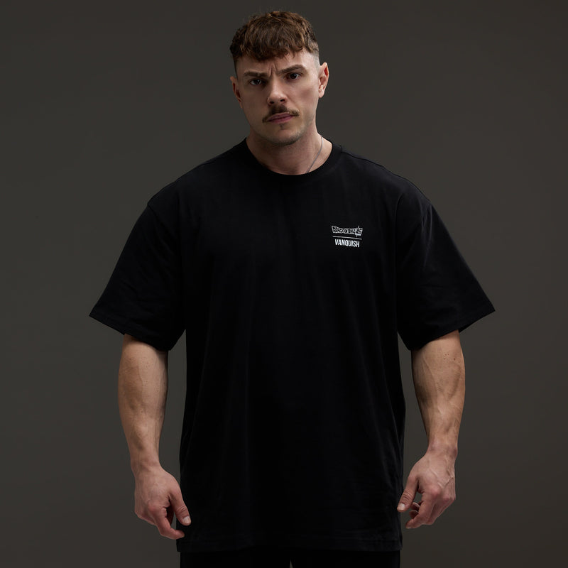VANQUISH FITNESS DBSモデル 悟空 SSGS ブラック オーバーサイズTシャツ