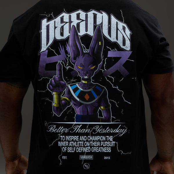 Vanquish DBS Beerus Black Oversized T Shirt 1枚目の画像