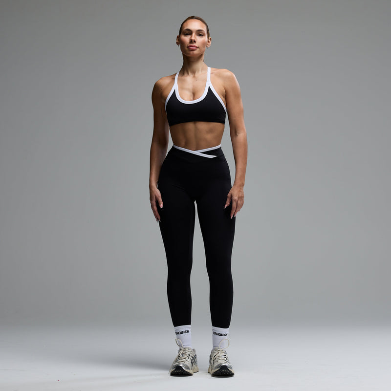 XSのみ】VANQUISH FITNESS Monochromeモデル ブラック ラップレギンス