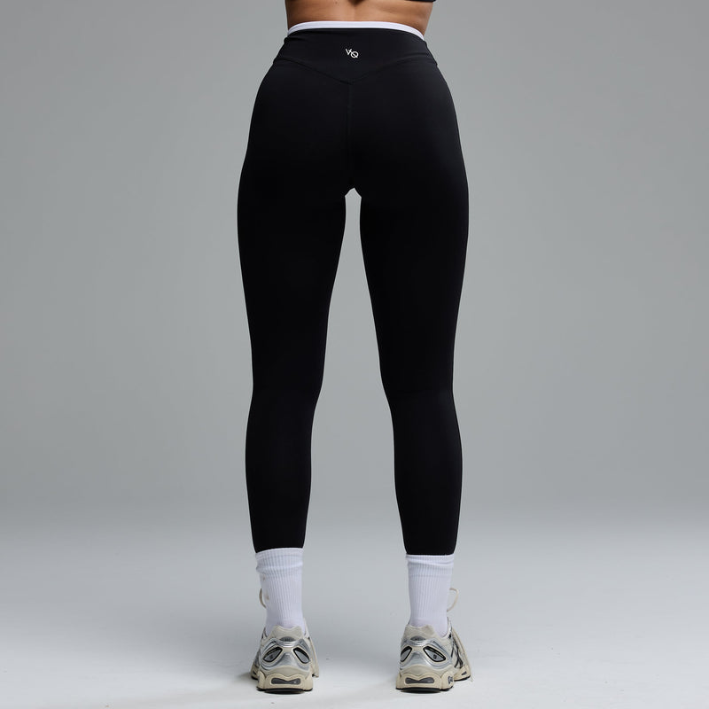 XSのみ】VANQUISH FITNESS Monochromeモデル ブラック ラップレギンス