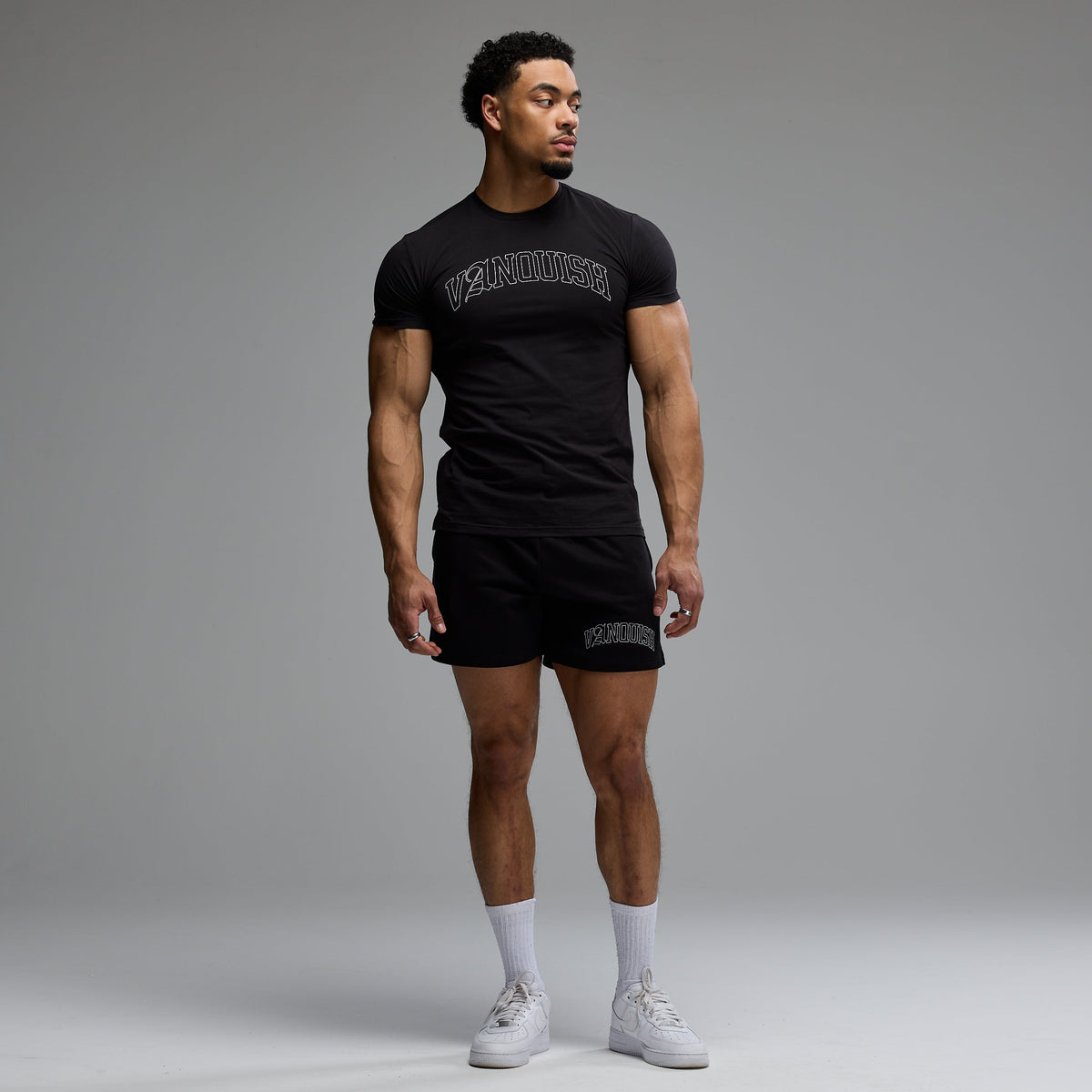 ACADEMY OUTLINE BLACK SLIM FIT T SHIRT 4枚目の画像