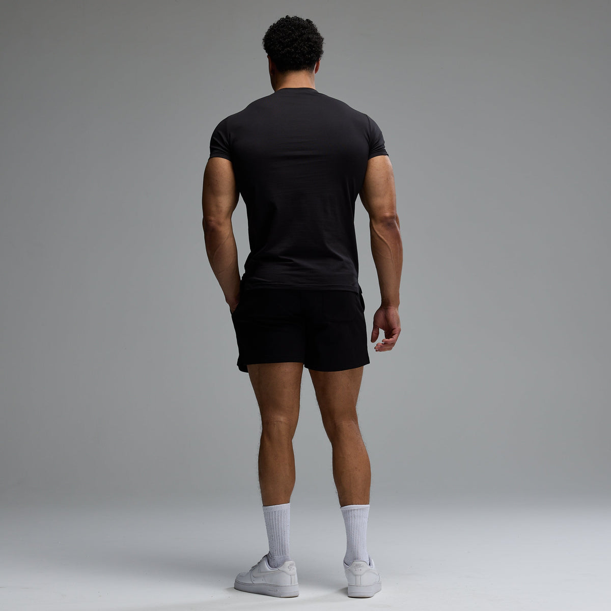 ACADEMY OUTLINE BLACK SLIM FIT T SHIRT 5枚目の画像