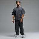 BODYBUILDING EMBLEM CHARCOAL OVERSIZED BOXY T SHIRT 5枚目の画像