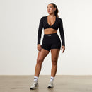 Enhance V2 Black Long Sleeve Twist Front Top 4枚目の画像