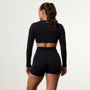 Enhance V2 Black Long Sleeve Twist Front Top 2枚目の画像