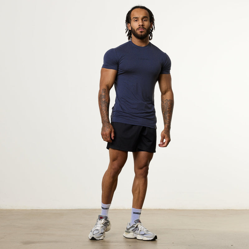 Vanquish Ultra Soft Navy Blue Slim Fit T Shirt 4枚目の画像