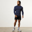 Vanquish Ultra Soft Navy Blue Long Sleeve Slim Fit T Shirt 4枚目の画像