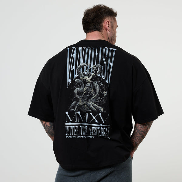 Vanquish Olympus Black Hercules Oversized Boxy T Shirt 1枚目の画像