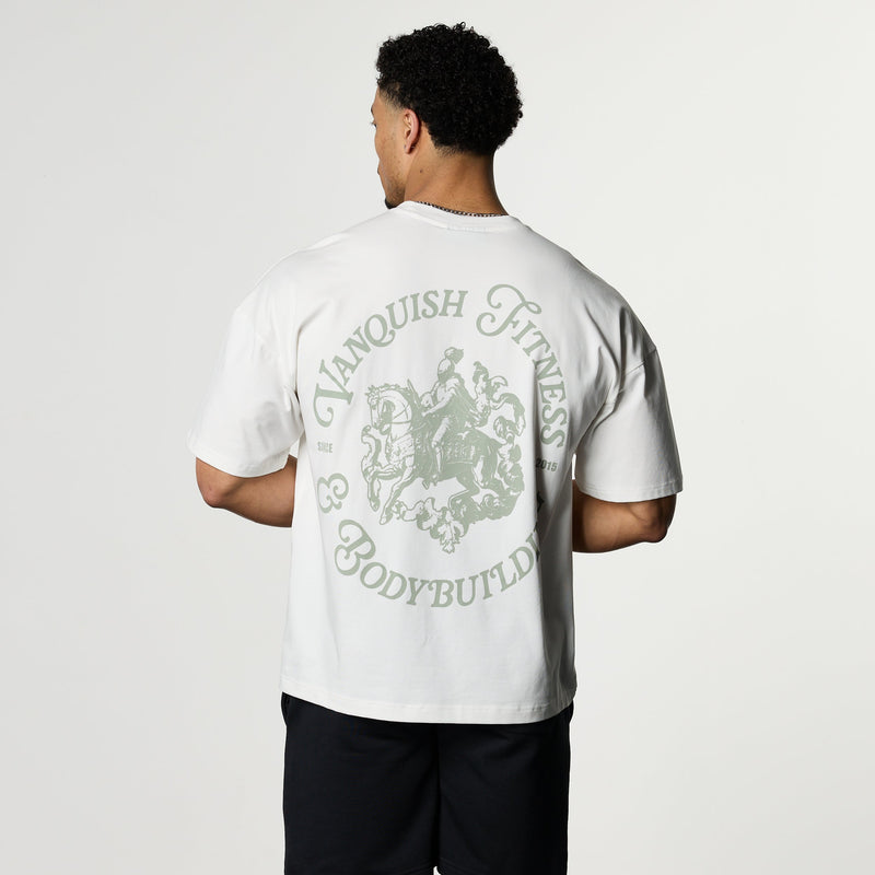 VANQUISH FITNESS Camelotモデル ホワイト オーバーサイズTシャツ