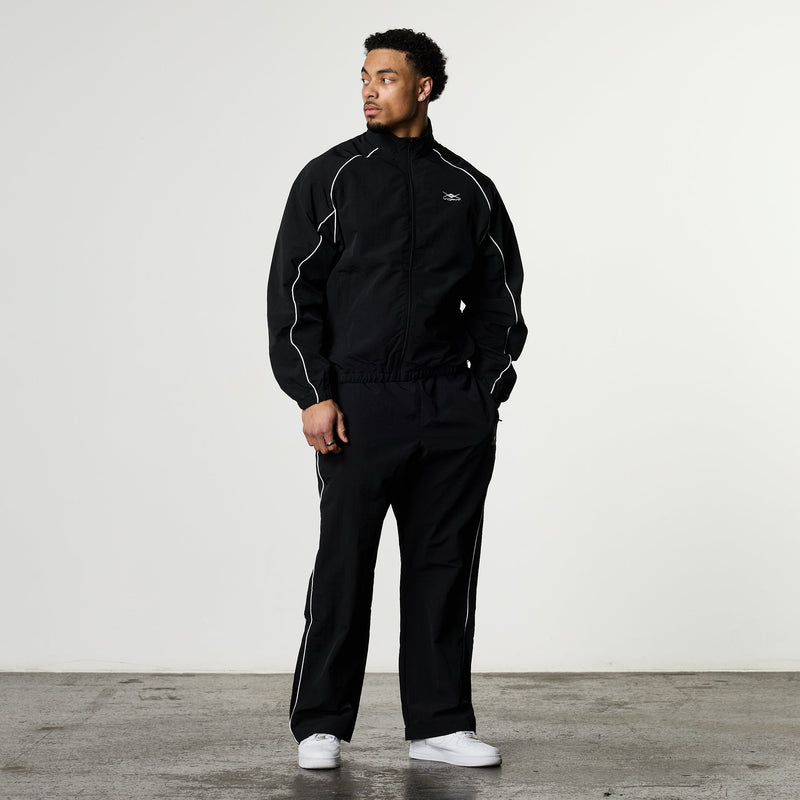 VANQUISH FITNESS Nylon Tracksuitモデル ブラック トラック ジャケット