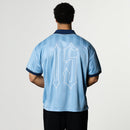 VANQUISH BLUE OVERSIZED BOXY FOOTBALL JERSEY 2枚目の画像