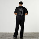 VANQUISH BLACK OVERSIZED BOXY FOOTBALL JERSEY 6枚目の画像
