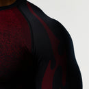 TRIBAL COMPRESSION BLACK AND RED LONG SLEEVE T SHIRT 4枚目の画像