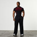 TRIBAL COMPRESSION BLACK AND RED SHORT SLEEVE T SHIRT 6枚目の画像