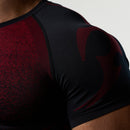 TRIBAL COMPRESSION BLACK AND RED SHORT SLEEVE T SHIRT 4枚目の画像