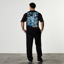 YU-GI-OH! BLUE EYES WHITE DRAGON BLACK OVERSIZED T SHIRT 6枚目の画像