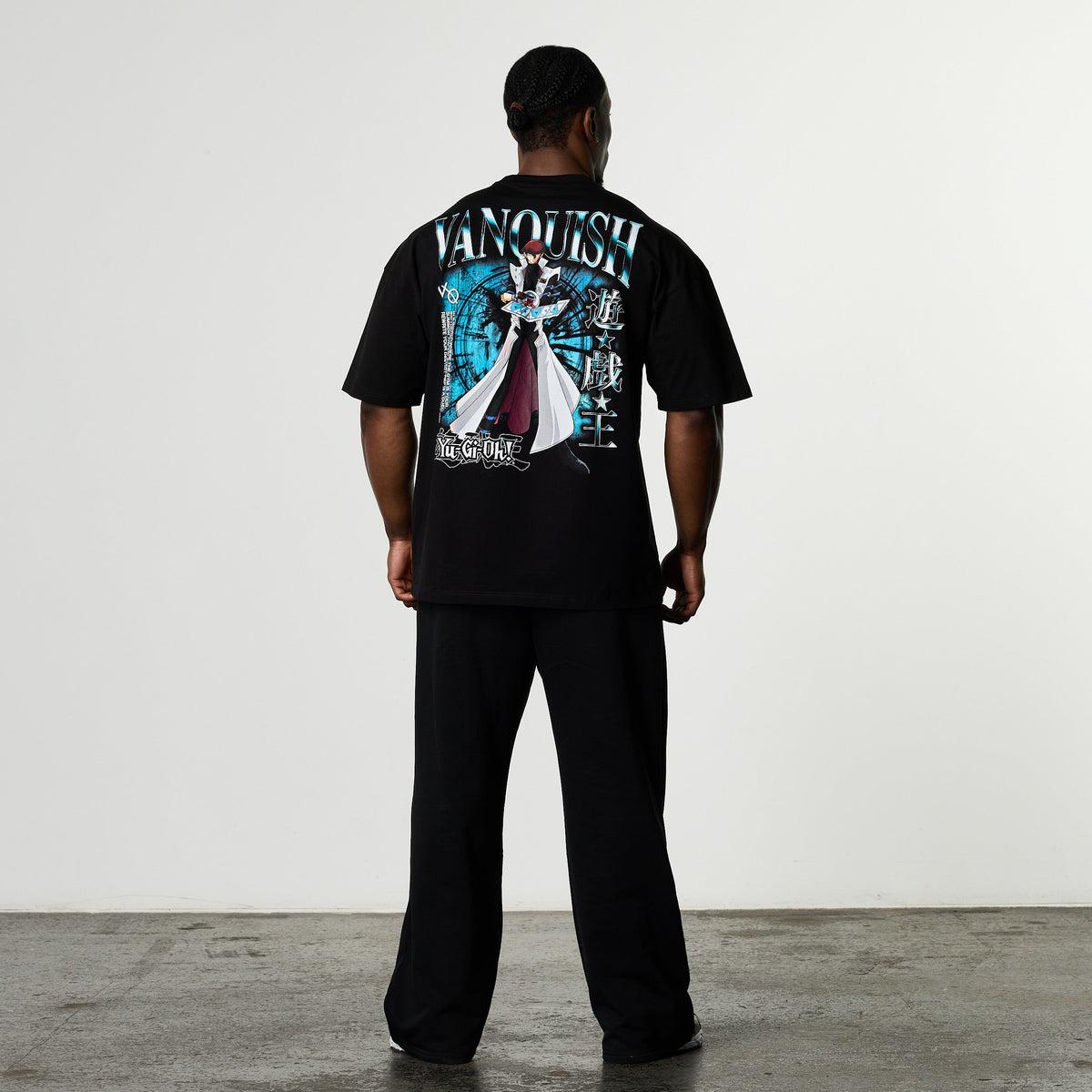 VANQUISH FITNESS 遊戯王モデル 海馬 ブラック オーバーサイズ Tシャツ