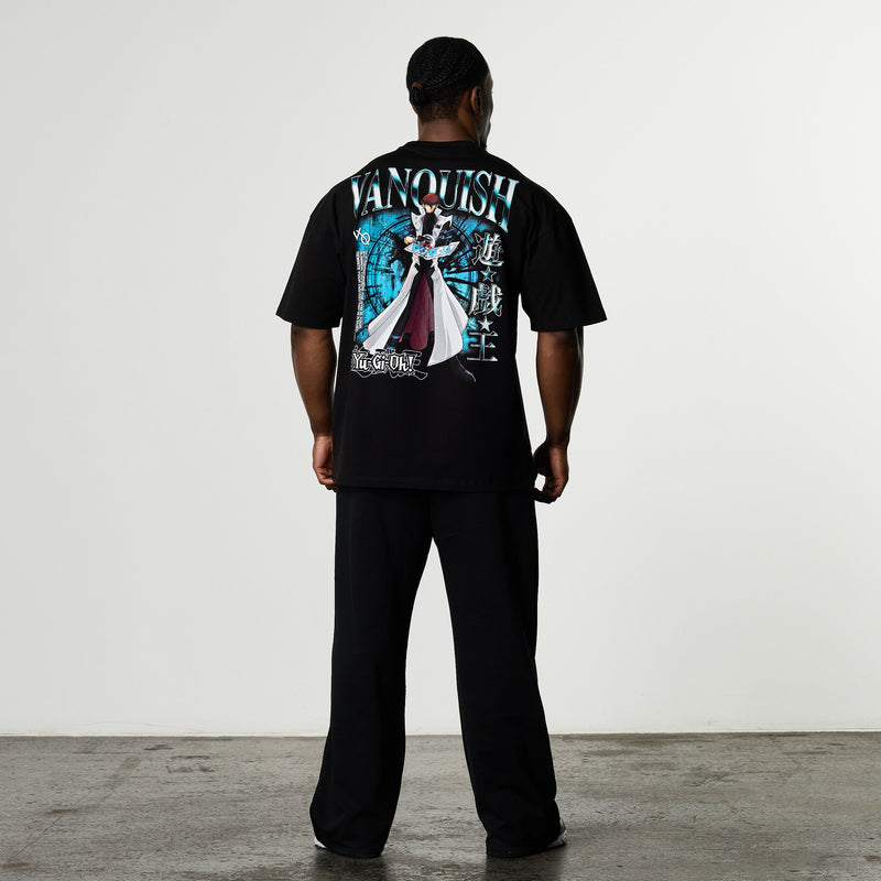 VANQUISH FITNESS 遊戯王モデル 海馬 ブラック オーバーサイズ Tシャツ