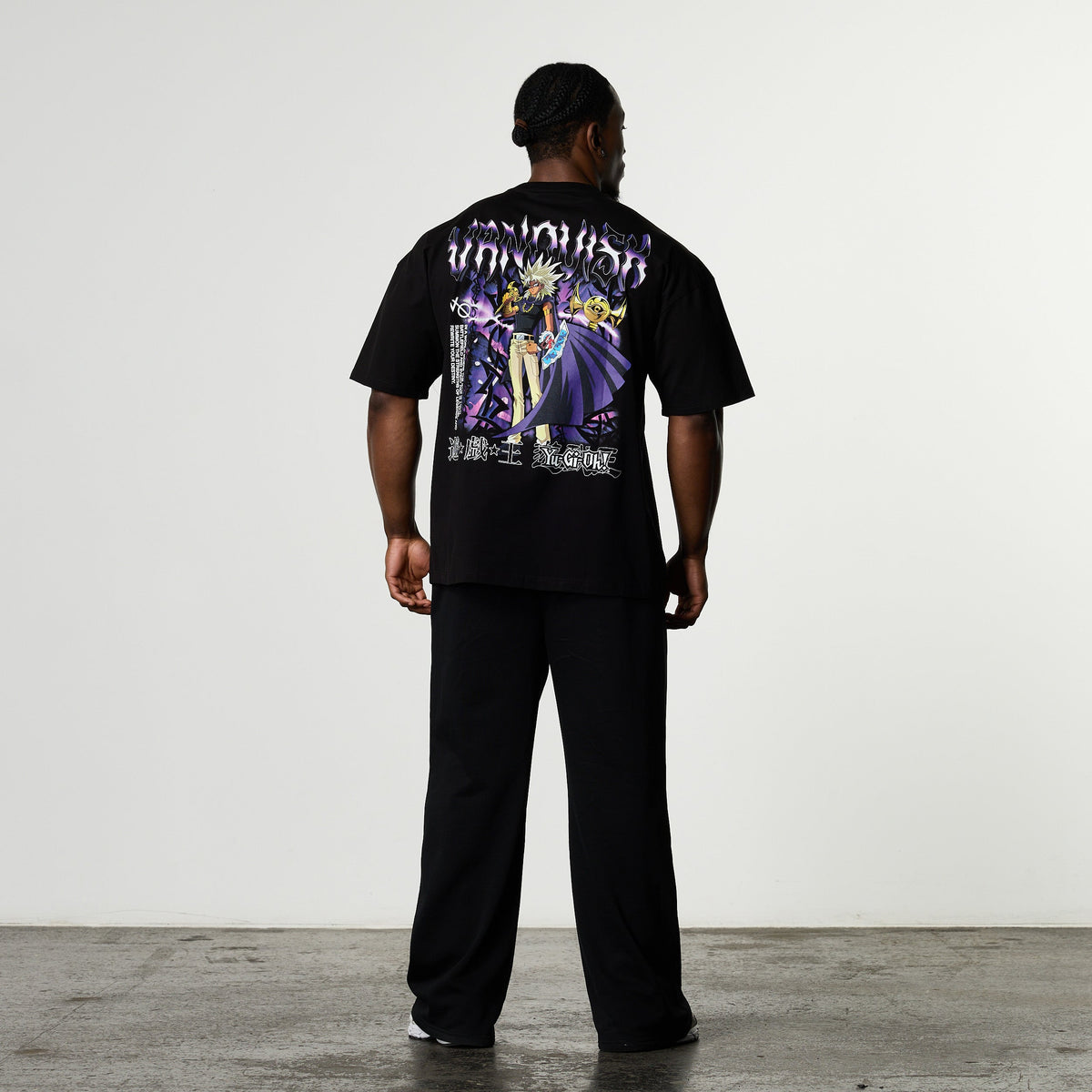 VANQUISH FITNESS 遊戯王モデル マリク ブラック オーバーサイズTシャツ
