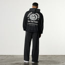 HERITAGE AND STRENGTH BLACK OVERSIZED ZIP HOODIE 6枚目の画像