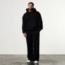 WAFFLE BLACK OVERSIZED HOODIE 4枚目の画像