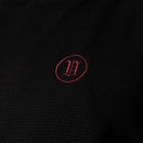 WAFFLE BLACK OVERSIZED HOODIE 3枚目の画像