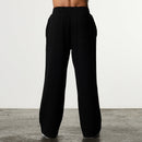 WAFFLE BLACK STRAIGHT LEG SWEATPANTS 2枚目の画像