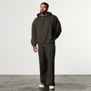 WAFFLE DARK KHAKI OVERSIZED HOODIE 4枚目の画像