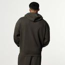 WAFFLE DARK KHAKI OVERSIZED HOODIE 2枚目の画像