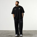 SHINTO GODS SCRIPT BLACK STRAIGHT LEG SWEATPANTS 4枚目の画像
