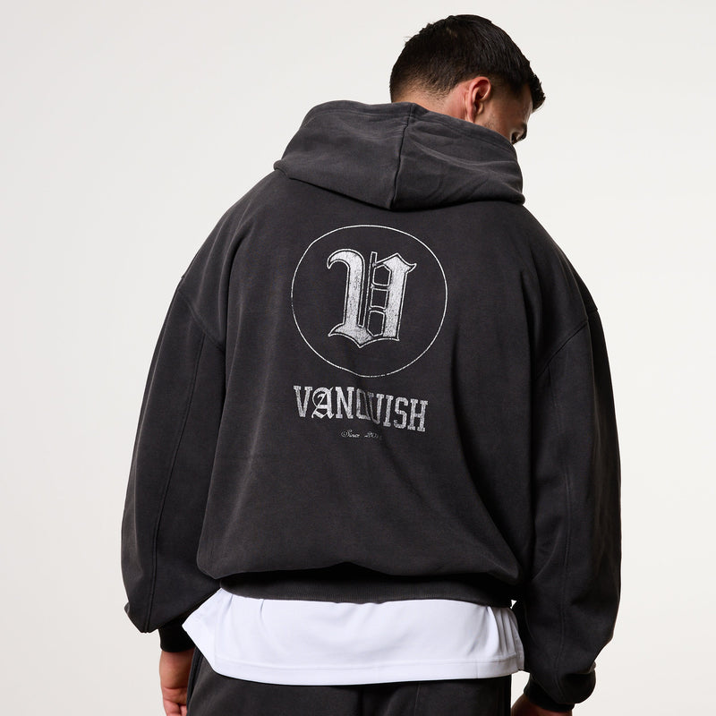 Vanquish Legacy Black Washed Oversized Pullover Hoodie 7枚目の画像