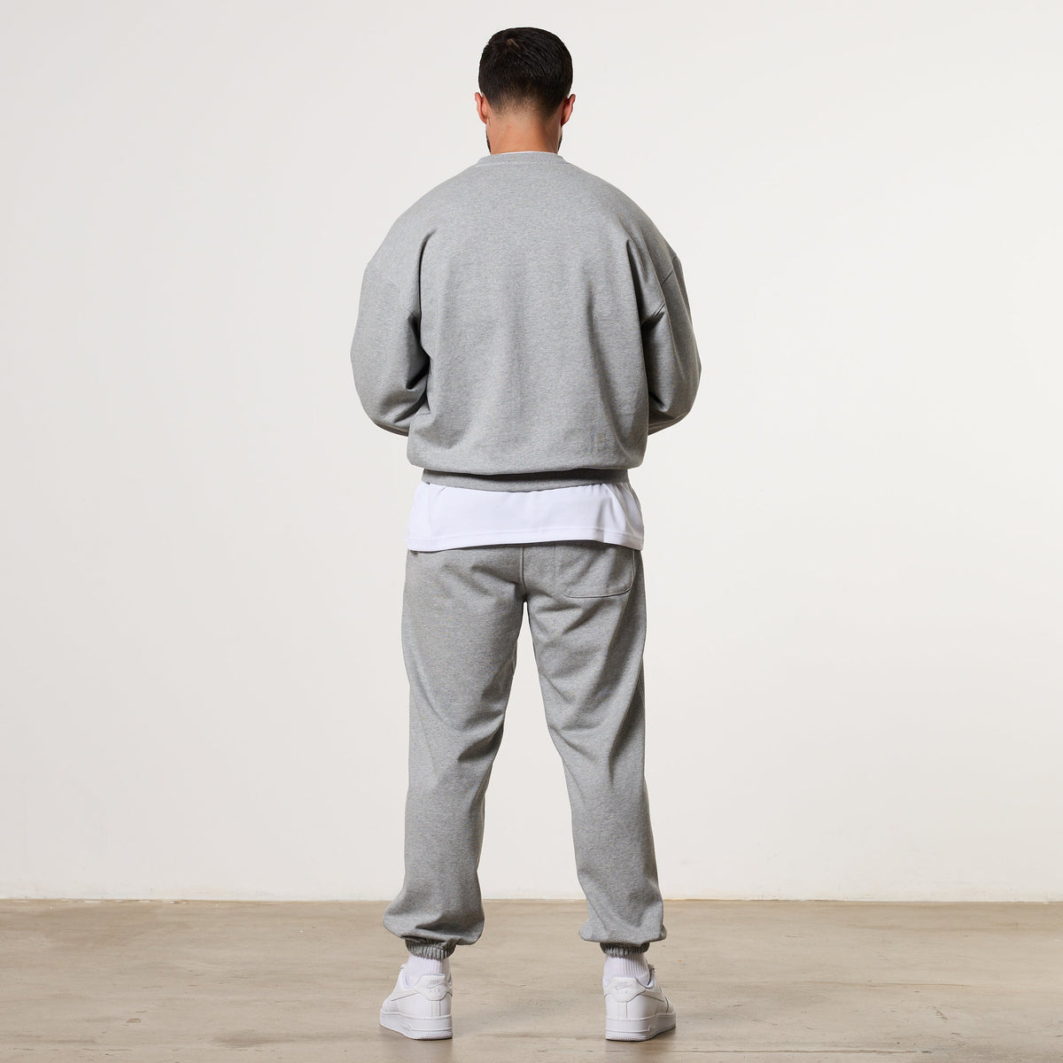 Vanquish Essential V2 Grey Melange Oversized Boxy Sweatshirt 5枚目の画像