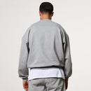 Vanquish Essential V2 Grey Melange Oversized Boxy Sweatshirt 6枚目の画像