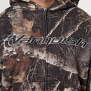 CAMO BLACK OVERSIZED FULL ZIP HOODIE 2枚目の画像
