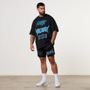 Vanquish Grunge Washed Black Oversized Boxy T Shirt 4枚目の画像