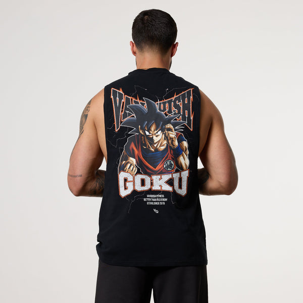 Vanquish DBS Goku Black Sleeveless T-Shirt 1枚目の画像